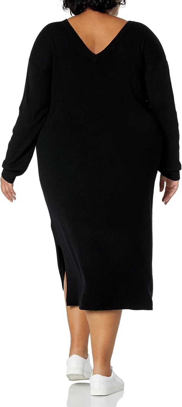 The Drop Women's Suki Rib Midi V-Back Dress