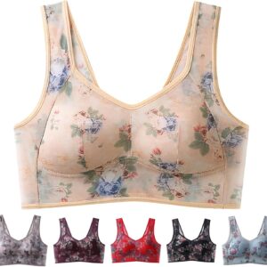 Foxy Seniors Bras for Women, Ellebloom Ice Silk Lace Comfort...