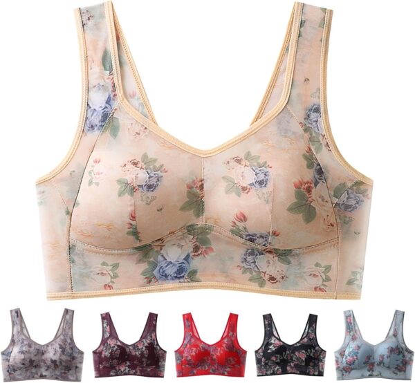 Foxy Seniors Bras for Women, Ellebloom Ice Silk Lace Comfort...
