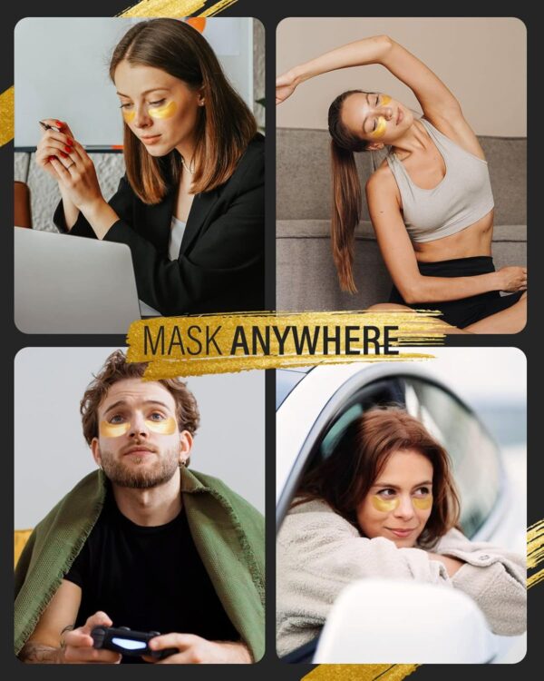 24k Gold Under Eye Patches (50 Pairs), eye mask, Collagen Sk...