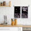 Gothic Halloween Kitchen Towels Set of 2,Gothic Skull Roses ...
