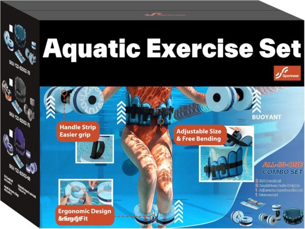 Sportneer Water Aerobics Pool Exercise Equipment Water Worko...