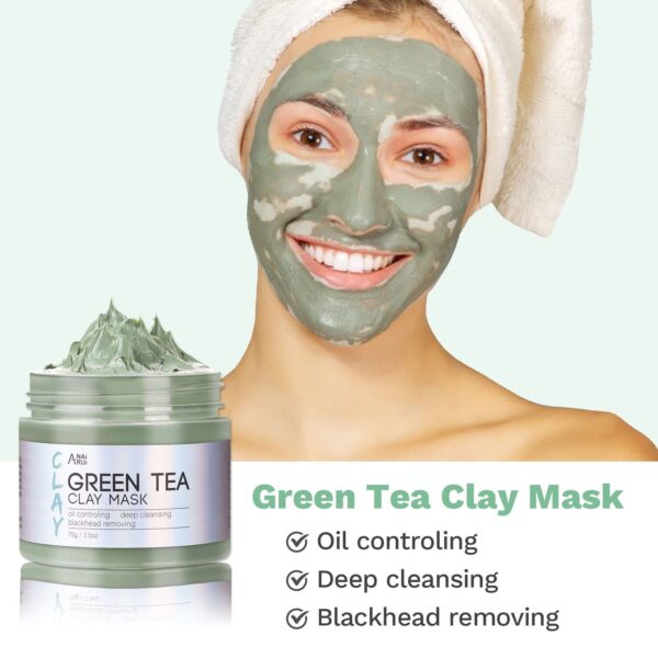 ANAI RUI Turmeric Clay Mask - Green Tea Clay Mask - Dead Sea...
