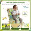 Booster Seat for Kitchen Chair with Backrest & 4 Adjustable ...