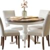 COLAMY Upholstered Parsons Dining Chairs Set of 4, Fabric Di...