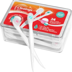 cleaings® Mini Brushes-Disposable Toothbrushes with Toothpas...