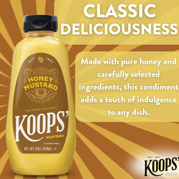 Koops' Honey Mustard – Gourmet Mustard, Gluten-Free, Kosher,...