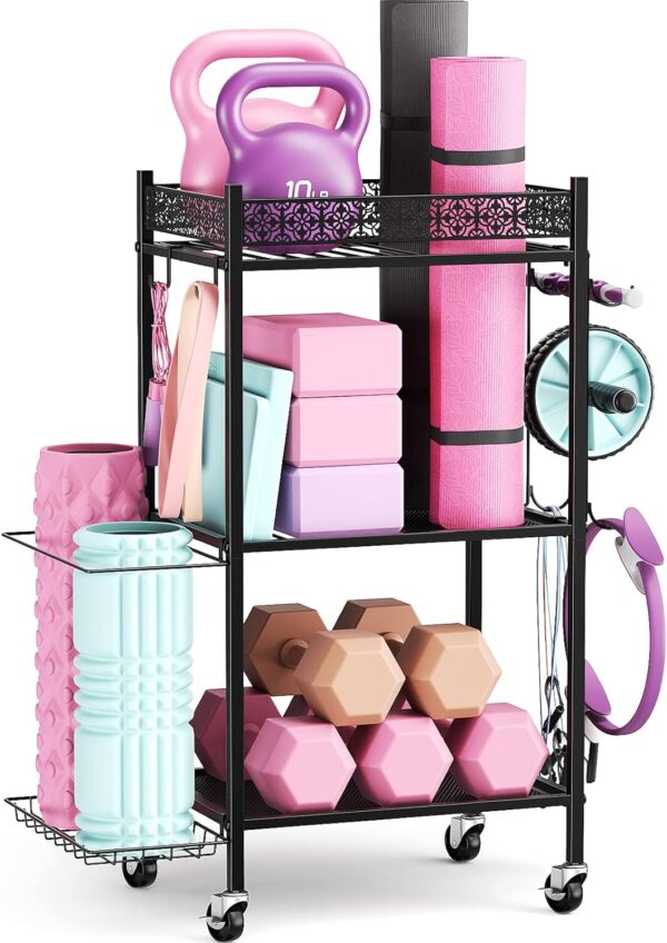 Yoga Mat Storage Rack, Home Gym Storage Rack, VOPEAK Workout...