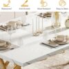 Tribesigns Modern Dining Table, 63" Large Kitchen Table for ...