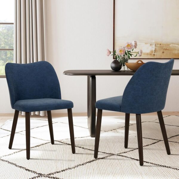 COLAMY Upholstered Dining Chairs Set of 4, Modern PU Leather...