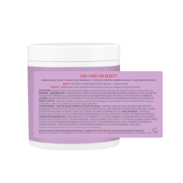 First Aid Beauty - Ingrown Hair Pads with BHA + AHA - Afters...