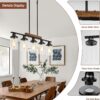 Farmhouse Kitchen Island Lighting, 5-Light Dining Room Light...