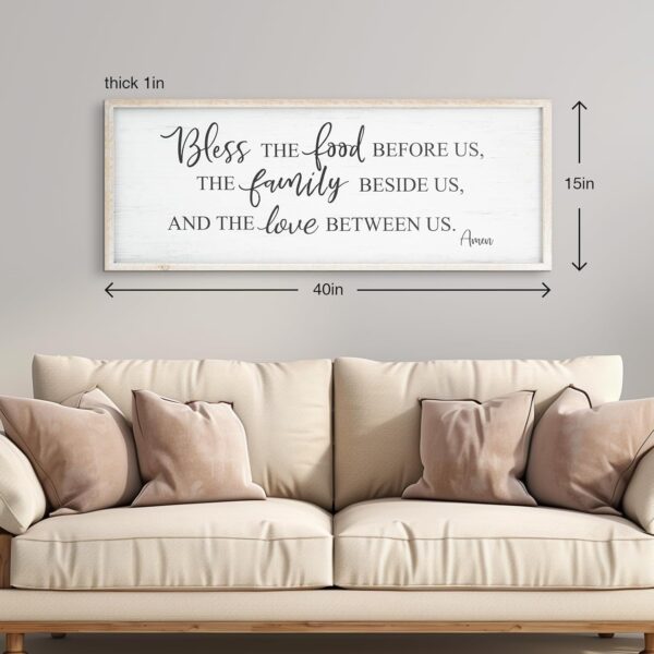 Bless The Food Before Us Home Decor Wall Sign For Family Kit...