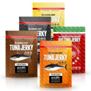 Kaimana Jerky Ahi Tuna Sampler Bundle - All Natural & Wild C...