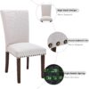 COLAMY Upholstered Parsons Dining Chairs Set of 4, Fabric Di...