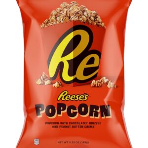 Reese's Popcorn, 5.25oz Grocery Sized Bag, Popcorn Drizzled ...