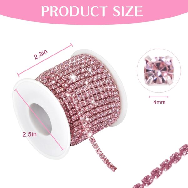4MM Crystal Rhinestone Close Chain Trim 10 Yards Rhinestone ...