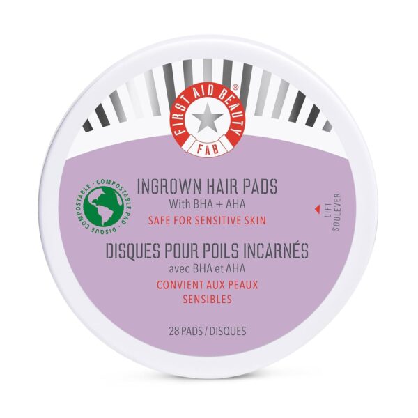 First Aid Beauty - Ingrown Hair Pads with BHA + AHA - Afters...