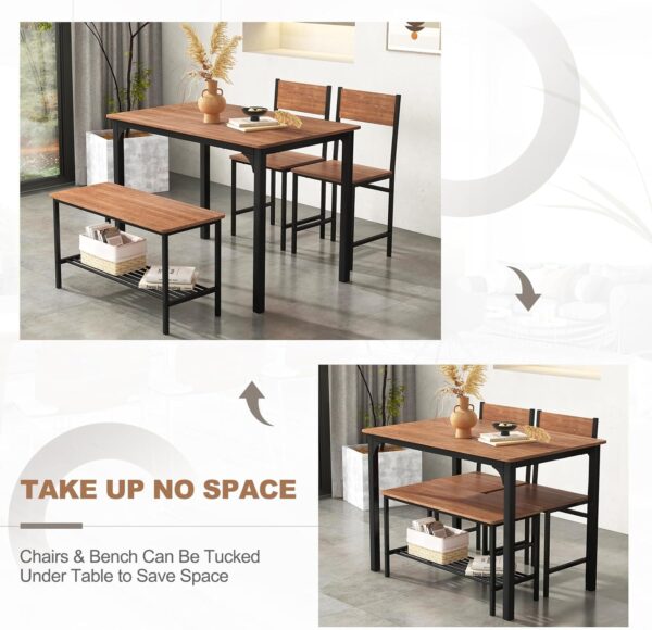 Giantex Dining Table Set for 4, 43" Kitchen Table and Chairs...