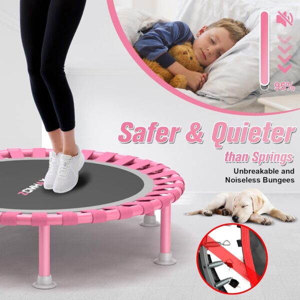 Foldable Mini Trampoline, 40" Rebounder Trampoline for Adult...