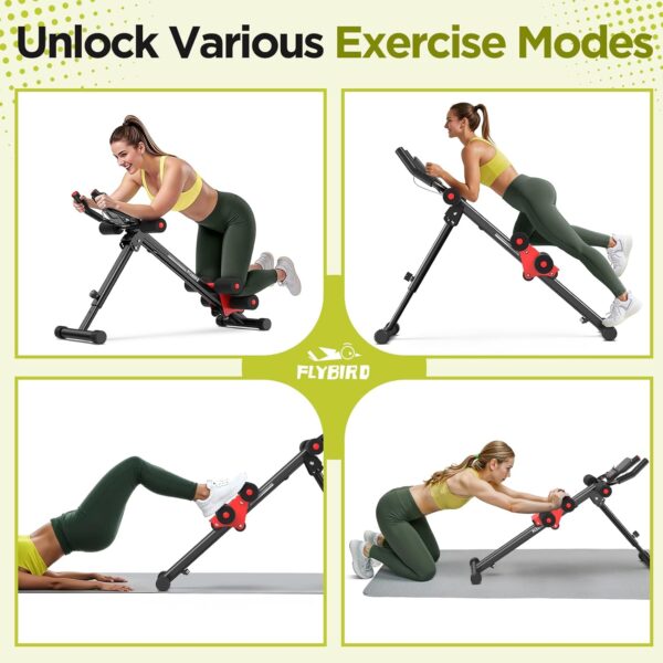 FLYBIRD Ab Workout Equipment, Adjustable Ab Machine Full Bod...