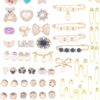 65 PCS Diy Charms For Socks - Safety Brooches And Pins For W...