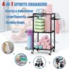 LIANTRAL Yoga Mat Storage Rack - Metal Gym Organizer for Yog...