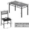 IRONCK Dining Table Set for 4, Wood Kitchen Table with Uphol...