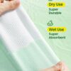 Elvira 100 Count Disposable Face Towels, Biodegradable Facia...