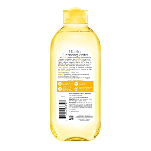 Garnier Micellar Water with Vitamin C, Facial Cleanser & Mak...