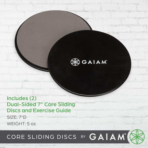 Gaiam Core Sliding Discs - Dual Sided Workout Sliders for Ca...