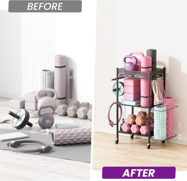 Yoga Mat Storage Rack, Home Gym Storage Rack, VOPEAK Workout...