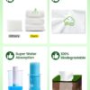 Elvira 100 Count Disposable Face Towels, Biodegradable Facia...