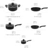 Amazon Basics Non Stick Kitchen Cookware 8-Piece Set, Non-In...