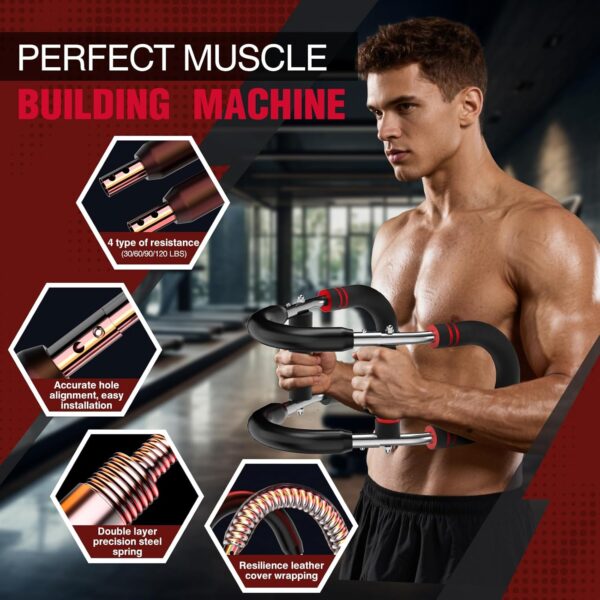 Adjustable Power Twist Arm Trainer (30-120 lbs), Chest and F...