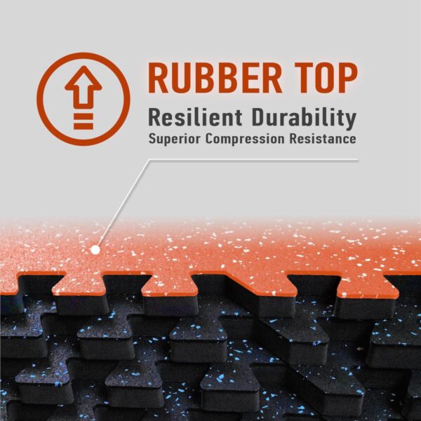 AIRHOP 0.56in Thick 24 Sq Ft Exercise Equipment Mats, 6 Tile...