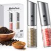 Gravity Electric Salt and Pepper Grinder Set, USB Rechargeab...
