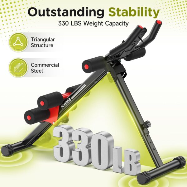 FLYBIRD Ab Workout Equipment, Adjustable Ab Machine Full Bod...