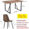 Dining Table Set for 4, Modern 55'' Wood Dinette Table Set f...