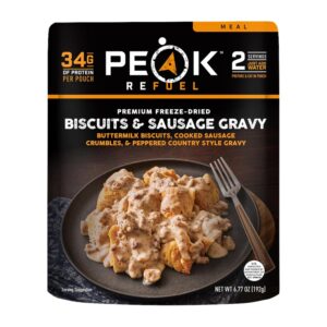 Peak Refuel Biscuits & Sausage Gravy | Freeze Dried Backpack...