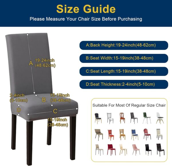 Chair Covers, Stretch Kitchen Dining Room Chair Covers Set o...