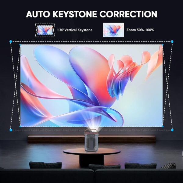 【Electric Focus & Auto Keystone】TMY Portable Projector with ...