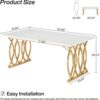 Tribesigns Modern Dining Table, 63" Large Kitchen Table for ...