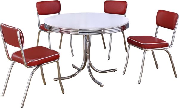Coaster Home Furnishings Retro 1950s Soda Fountain Diner 5-P...