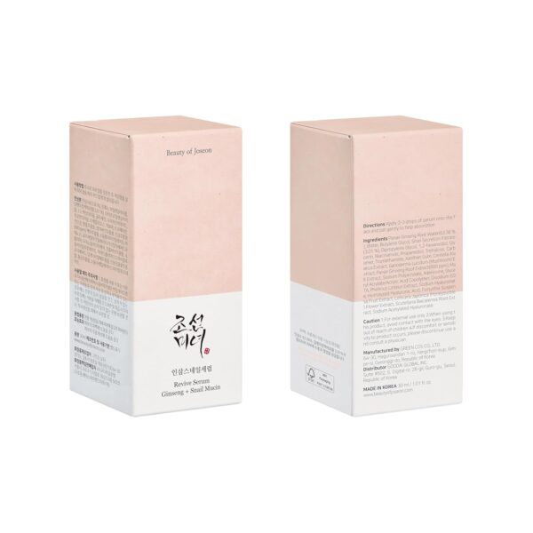 Beauty of Joseon Revive Snail Mucin Ginseng Serum Hydrating ...