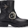 KARL LAGERFELD PARIS Women's Lug-Sole Marceau Combat Boot wi...