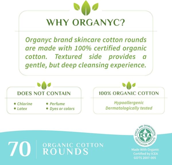 Organyc 100% Organic Cotton Rounds - Biodegradable Cotton, C...