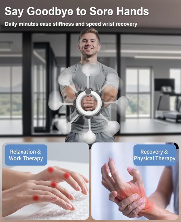 Arm Workout for Men and Women, 360° Hand-Crank Forearm Train...