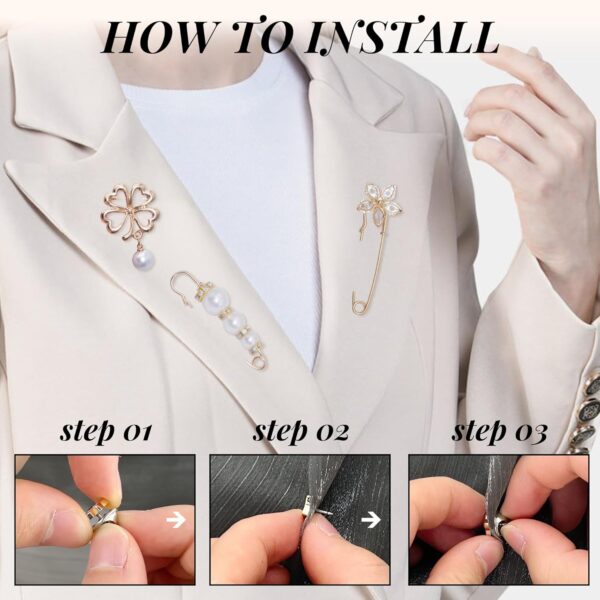 52pcs Brooch Pins Charms For Socks Bulk Fashion Decorative S...