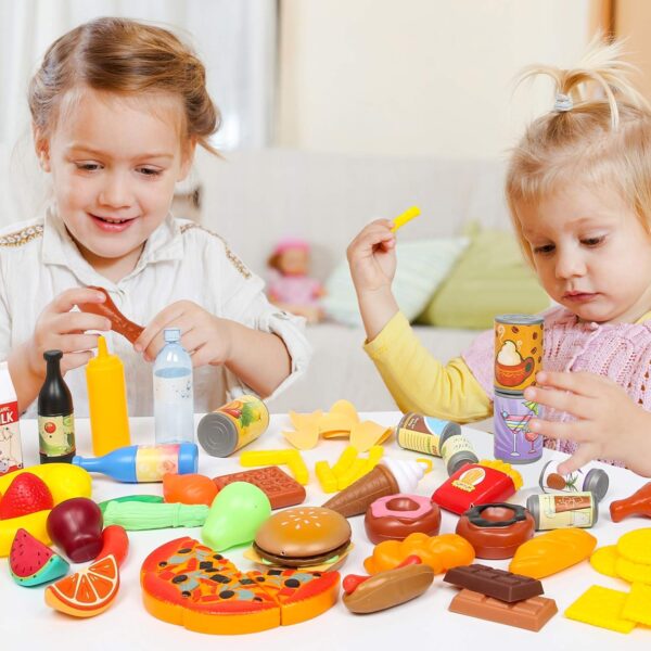 Play Food Sets,143Pcs Play Kitchen Accessories,Toy Food for ...